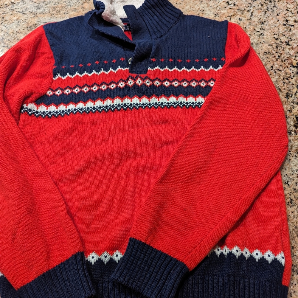 IZOD warmest sweater red and blue